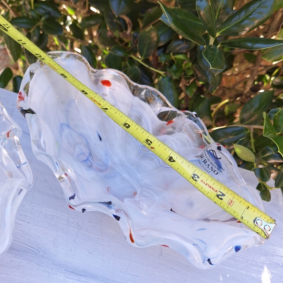 Murano Glass Bowls Made in Italy Hand Blown Centerpiece Gifts for Her - Picture 13 of 16